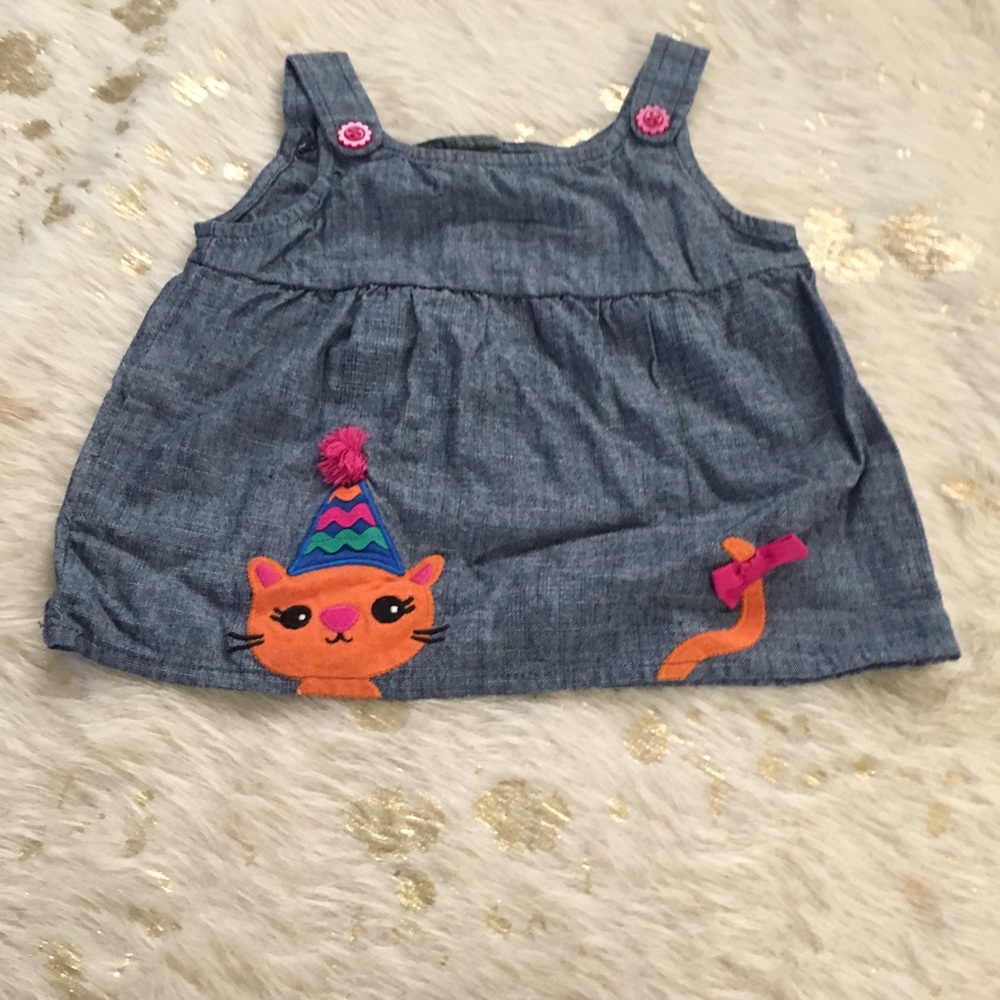 Party Dress for Baby Girl Cat Birthday Hat. Cute!